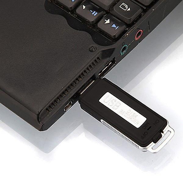 16 GB USB uppladdningsbar ljudinspelare 384 kbps diktafon av god kvalitet med USB -minne