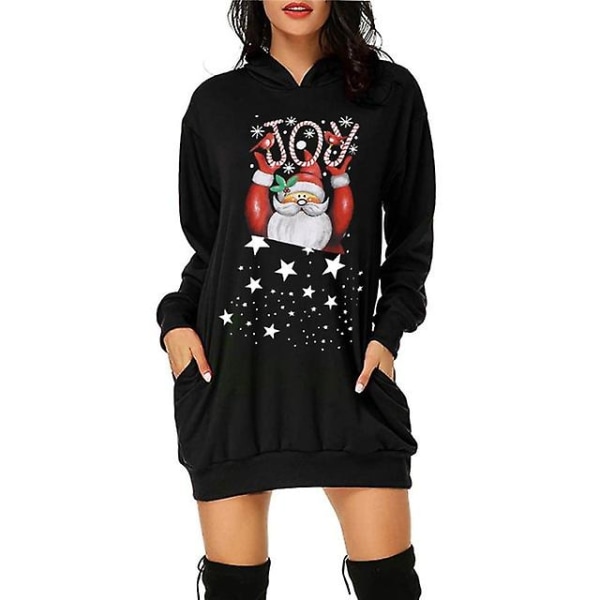 Julegenser Kjole Lomme Hettegensere Dame Topper Pullover Tegneserie Morsomme Gensere For Dame Casual Pullover Høst M