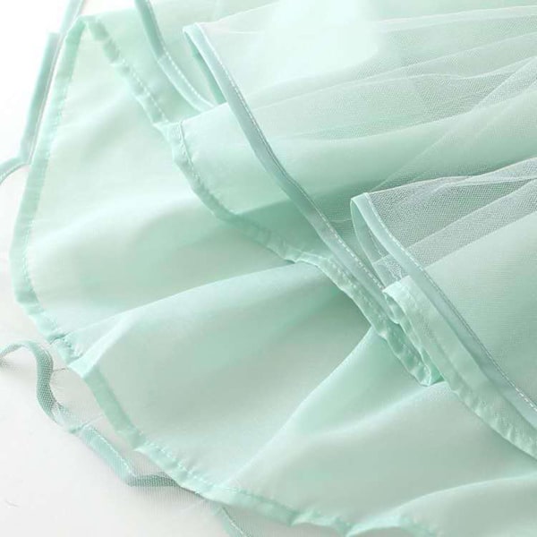 Babykjole for høstbryllup bursdag blondekjole for sommerarrangementer ferieantrekk Grønn 130cm Green