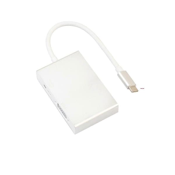 [LCS] Type-C til HDMI+VGA+DVI+USB3.0 4-i-1 multifunksjonell adapter Type-C Hub for ny MacBook Pro