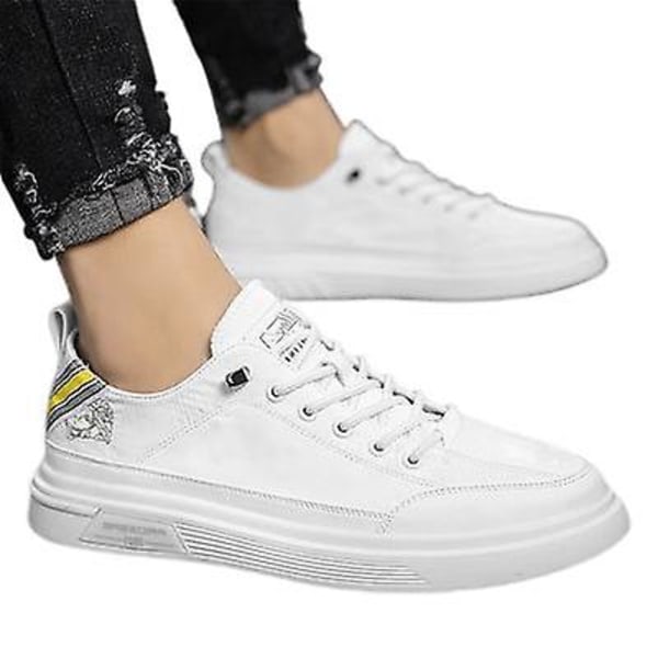 Canvas Sneakers Andas tunn stil All-match Casual Shoes Herr White gray 39