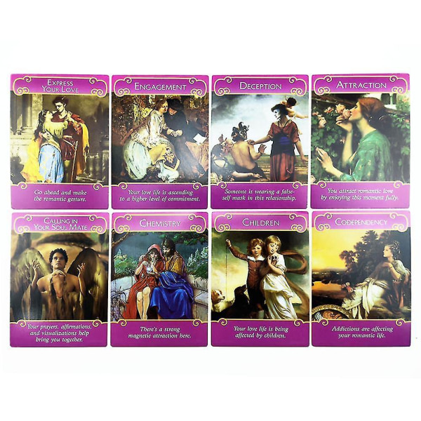 English The Romance Angels Oracle Cards -korttipakka, salaperäinen tarot