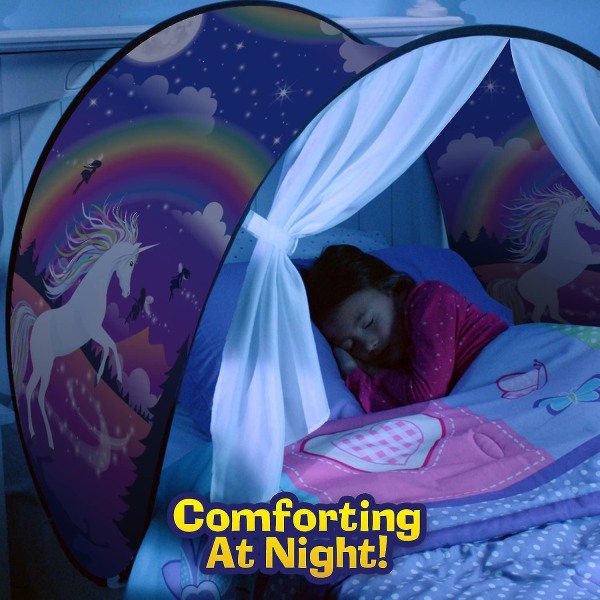 Kids Dream Sengtelt, Winter Woderland Pop-up Sengtelt Unicorn Fantasy