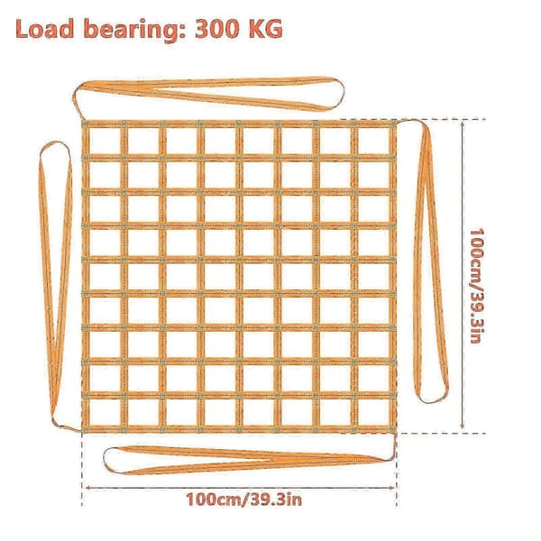 [LCS] Lastløftenet 300 kg bæreevne, Polyester Slynge Løftenet 1x1M til lasthåndtering