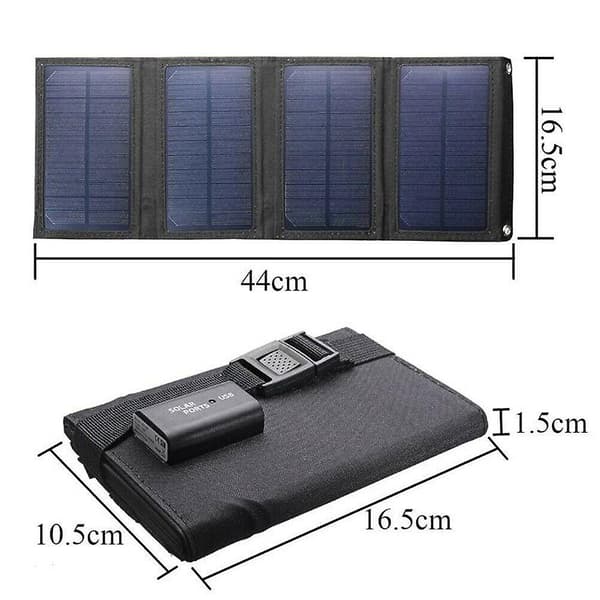 80w USB solpanel, foldbar powerbank til udendørs camping, vandreture, telefonoplader