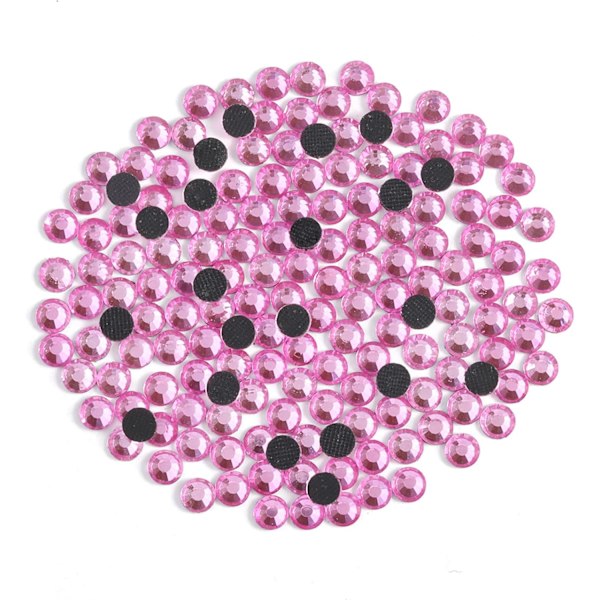 6000 st Hotfix Mörklila Rhinestones för Hantverk, SS10 (2.7-2.9 mm) Mörkrosa SS10 Dark Pink