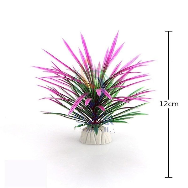 Akvarium dekorativ simulering kunstig påskelilje plante tilbehør 3 wine