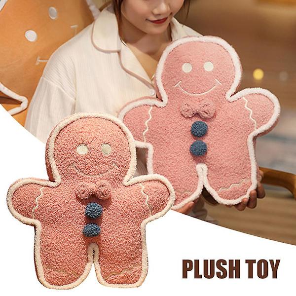 Mjuk pepparkaksgubbe fylld docka mjuk prydnadskudde dekorationer barn födelsedagspresent Beige