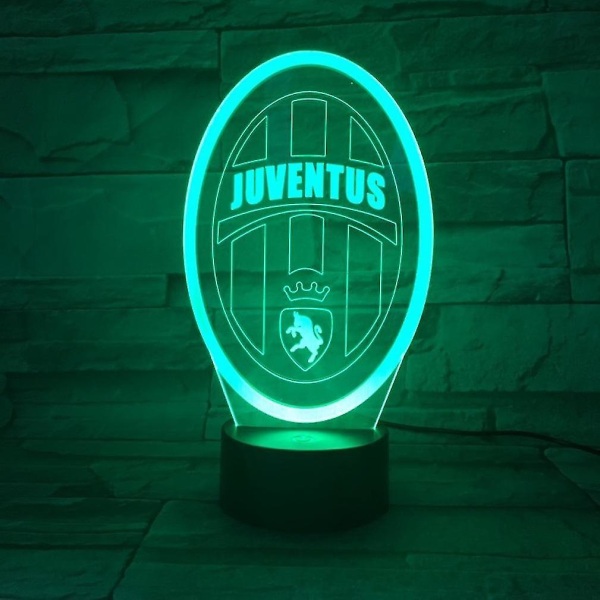 Juventus Kids Sovrum Anime Bordslampa 3d Led Football Club Nästan
