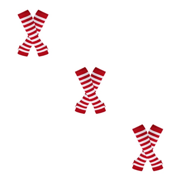 1/2/3/5 Knæhøje Strømper til Tykke Lår Lette at Bære og Gør Røde og Hvide 3Set Red and white