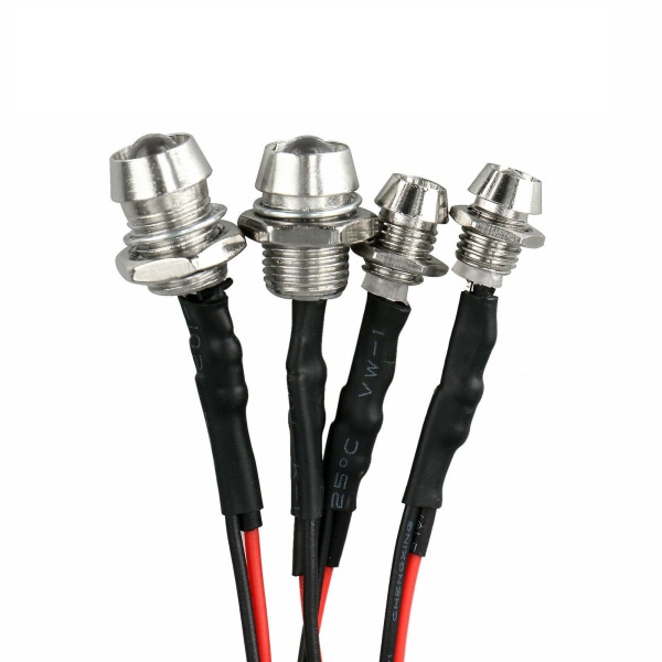 4 LED Lys Kit 2 Hvide 2 Røde Til 1/10 1/8 Traxxas Hsp Redcat Rc Bil Lastbil