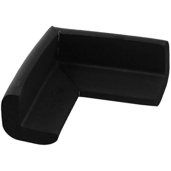 Mjuka hörnskydd för bord och bänkskiva - 4-pack vadderade säkerhetsskydd Black