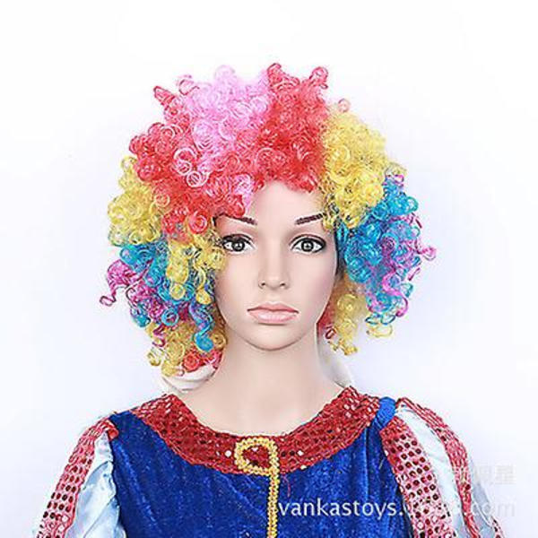 Halloween Parykk Flerfarget Eksplosivt Hode