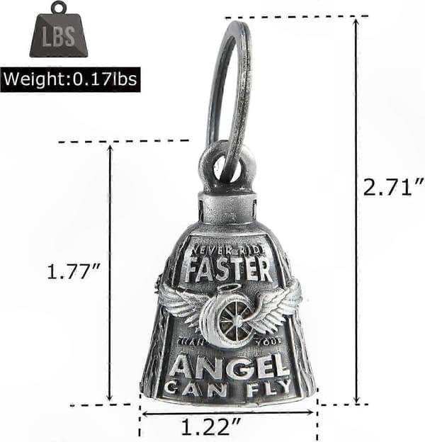 Motorcykelklocka för förarskydd - Ängel Gremlin-klocka för cykelsäkerhet och lyckoamulett