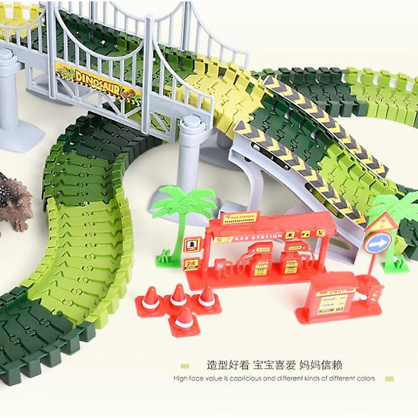 Dinosauruslelut, luo dinosaurusmaailman rata-ajo 240pcs
