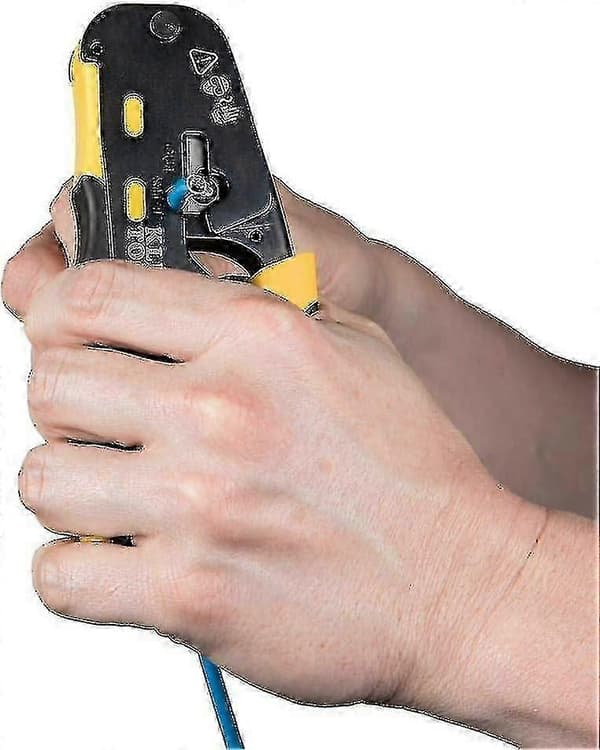 [LCS]Tools A-vdv226-110 Pass Thru Rj45 Racheting Compact Crimp Tool, Gul/svart