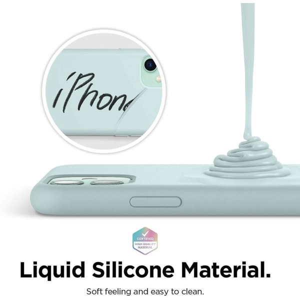 Silikonskal Kompatibelt Med Iphone 11 (svart) - Premium Flytande Silikon, Upphöjd Kant (skärm- & Kameraskydd) Mint Green