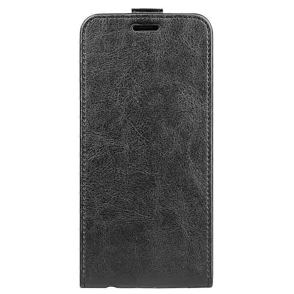 Kompatibelt med iPhone 17 Pro-fodral med kortfack, vertikalt flippfodral i läder Black