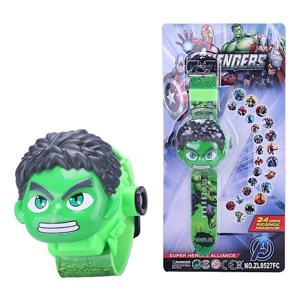 Barnleksaker Klocka Actionfigur Avengers 3 Spiderman Hulk Ironman Figur Modell Leksaker Elektronisk Hulk