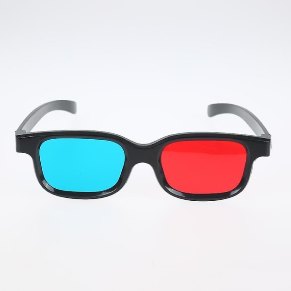 Ny design och högkvalitativa 1x svart båge Röd Blå Universal 3d-glasögon för dimensionella Anaglyph Filmspel Dvd Svarta 3d-glasögon
