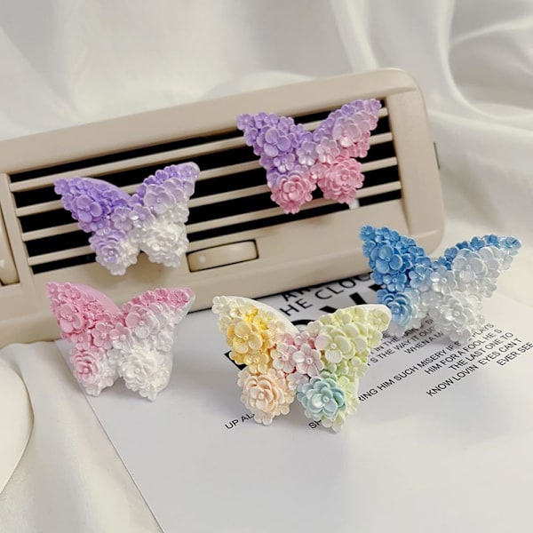 3D Blomst Sommerfugl Silikoneforme Epoxy Resin Forme Blomst Sommerfugl Lysforme til Lysfremstilling Silikoneform til DIY Duftlys