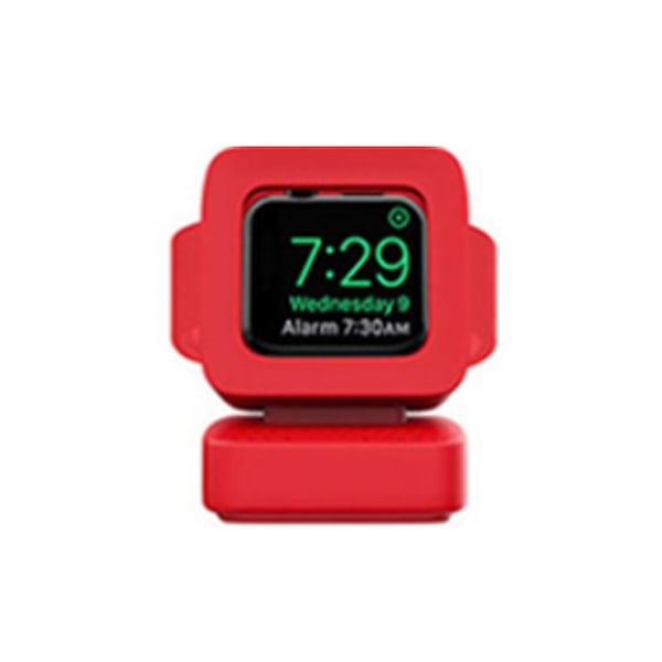 Til Apple Watch ladestander, Apple Watch silikone ladestander red