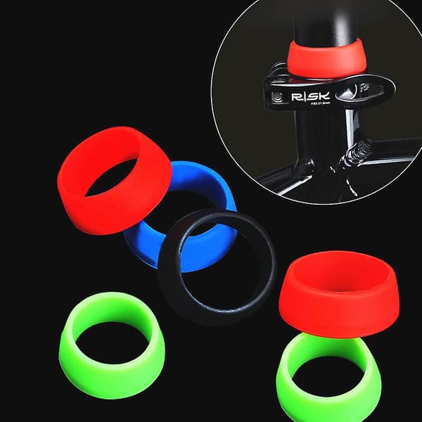[LCS] 3 stk. sykkelsetepinne gummiring støvdeksel Red 30-35MM