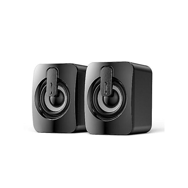 Mini Datorhögtalare USB Kabelanslutna Högtalare 3D Stereo Ljud Surround Högtalare För PC Laptop Notebook Ej Bluetooth Högtalare Black