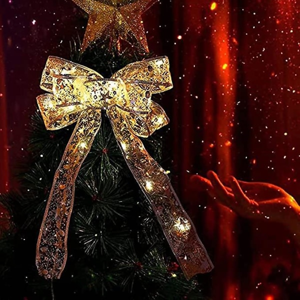 Shining Ribbon Fairy Lights, 5m Led Ribbon Christmas Lights String silver and warm lamp