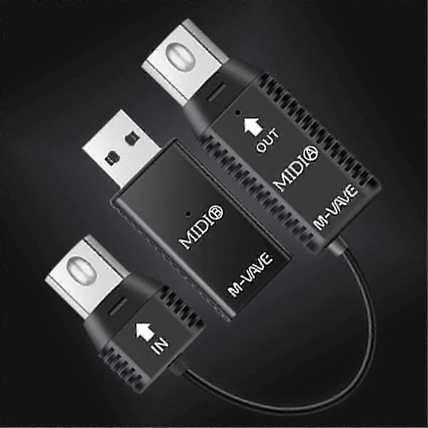 M-VAVE MS1 Mini Trådlöst MIDI System Adapter Plug and Play Svart SZRH A-D