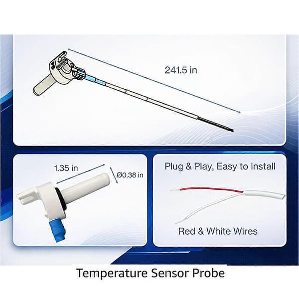 2st 520272 Pooltemperatursensor Termistorsond för Pentair, Jandy, Zodiac 7790 Pool- och Spavärmare Kontrollsystem