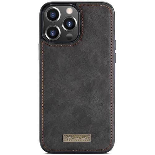 [LCS] Luksus 2-i-1 flip cover kompatibel med iPhone 13 Pro sort CaseMe