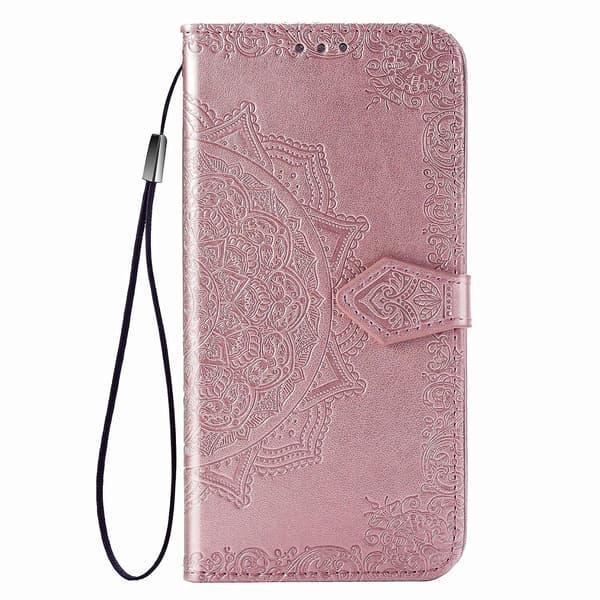 Mandala blomma präglat fodral för Xiaomi Poco X3 NFC Rose Gold