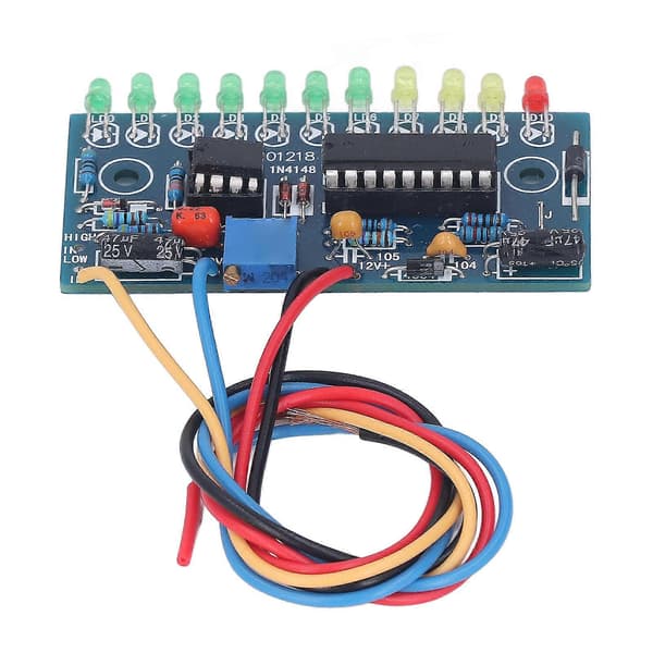 [LCS]LED Audio Level Indicator Module 10 Segment 11 stk. 3mm LED'er Audio Level Indicator Board til VU Meter Forforstærker