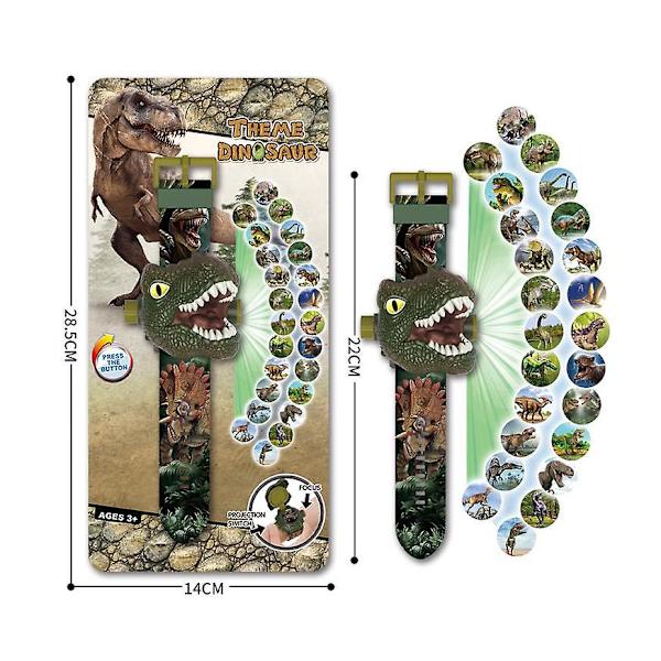 Sarjakuva 24 kuvan dinosaurusprojektio lasten kellot Triceratops