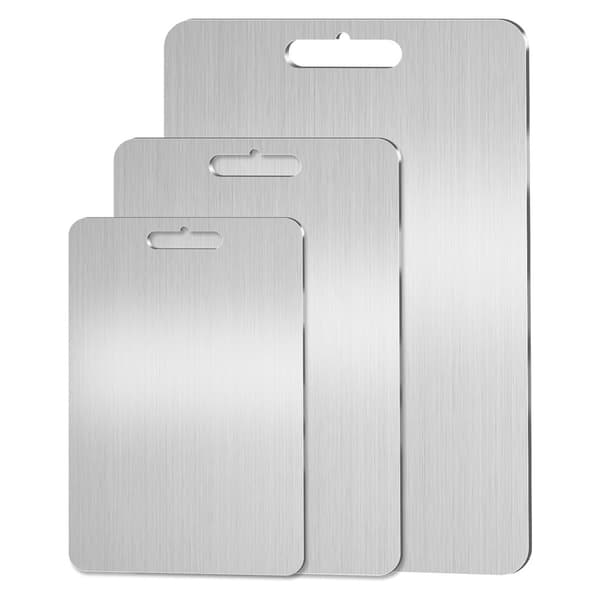 [LCS] Titanium skærebræt Dobbeltsidet titanium køkkenhakkebræt 34x23cm