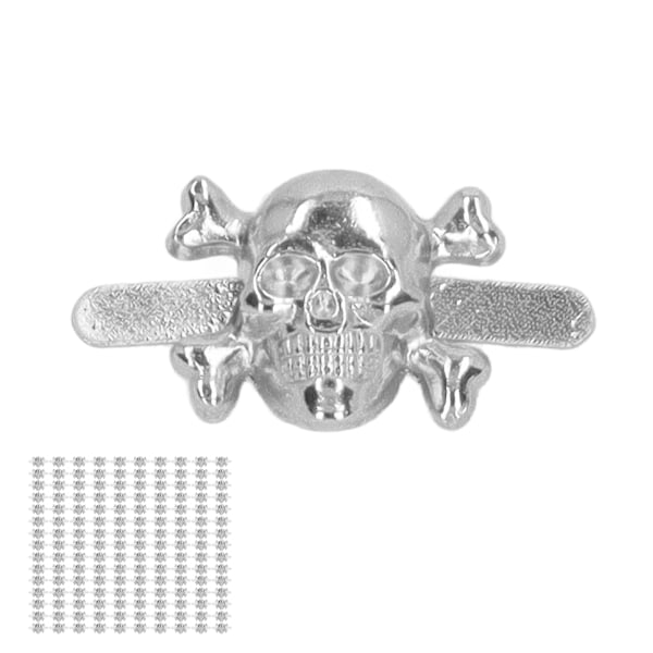 150 st Dödskallenitar Trendiga Gotisk Stil Vackra Dödskalle-accessoarer för DIY Skor Kläder Väskor Silver 0.8