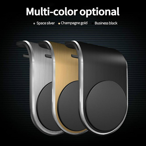Magnetisk biltelefonholder luftventilklips feste i bil for Iphone 11 Samsung S10 magnet GPS mobiltelefonholdere Connectfit Golden