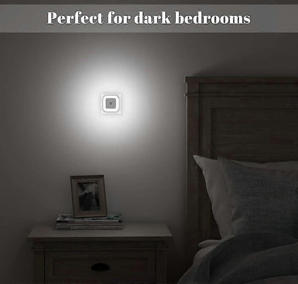 [LCS] 4x LED nattlys stikkontakt barn skumringssensor stikkontakt lys nattlys trappelys (kald hvit)
