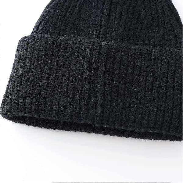 Mænd Kvinder Vinter Ribstrikket Hue Tyk Varm Skull Cap