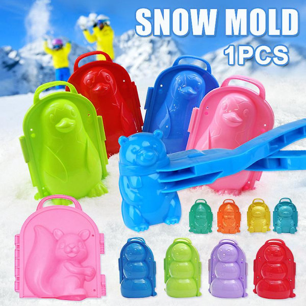 Snow Form Snowball Maker Clip Snow Sand Mould Verktygsleksak för barn Barn utomhus vinter Cat Snow Mold