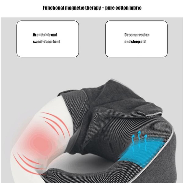 Ny Rese U-formad Kudde, Memory Foam, Cervical Kudde, Långsam R light gray