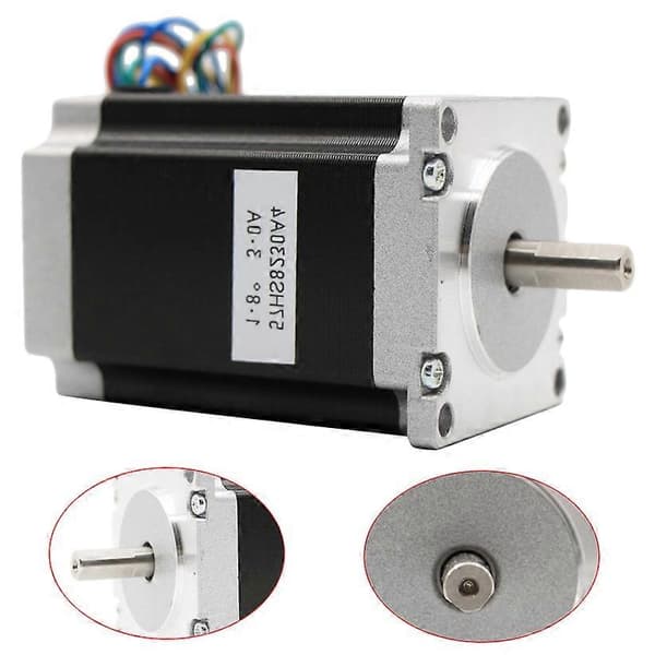 Nema 23 Cnc Steppermotor 57x82Mm 3A 2.2N.M D 6.35Mm 3D Printer Black silver