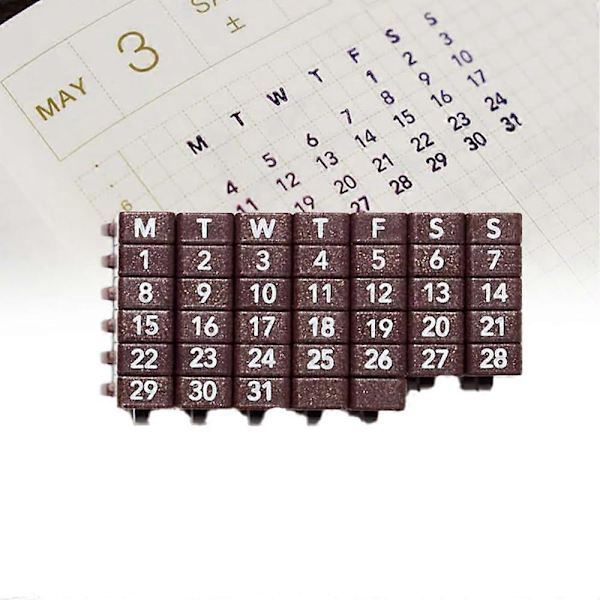 [LCS] TimeBlocks Connected Calendar Stamp, konsoliderad nummerstämpel, evighetskalenderstämpel för studier och planering 1pc - Calendar