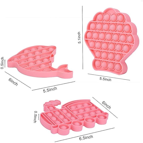 3-pack Push Pop Bubble Fidget Sensoriska Leksaker