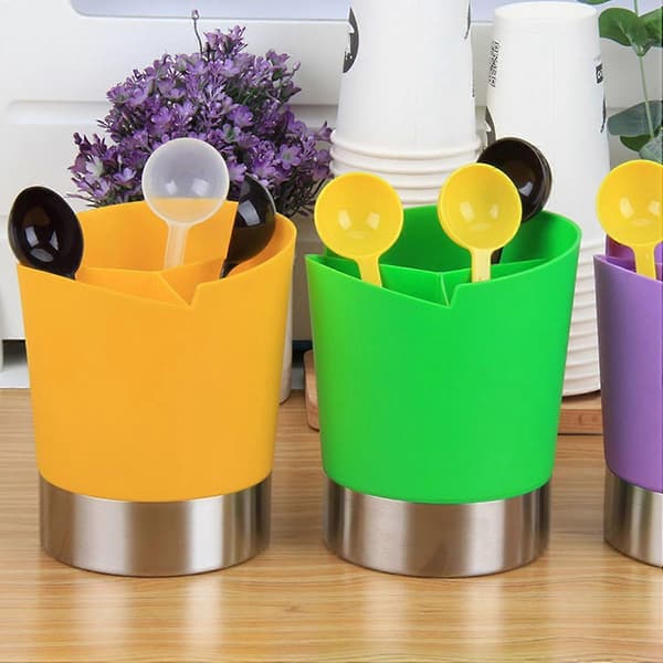 [LCS] Premium Material Dispenser, Coffee Stirrer, Stable Base, for Home, Restaurant, Bar, Dish Rack, Dish Rack (A, One Size) - Green