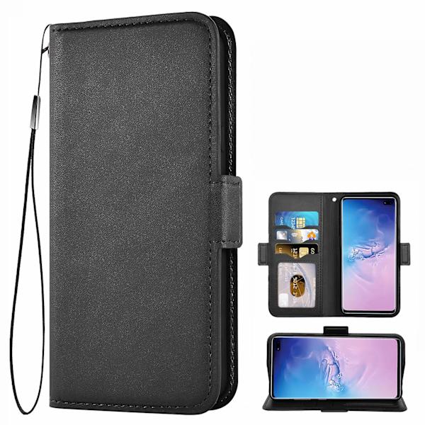 Läder Telefonfodral, med Magnetisk Stängning, Ställfunktion och Kortplats, kompatibel med Samsung Note10 Plus Smartphone