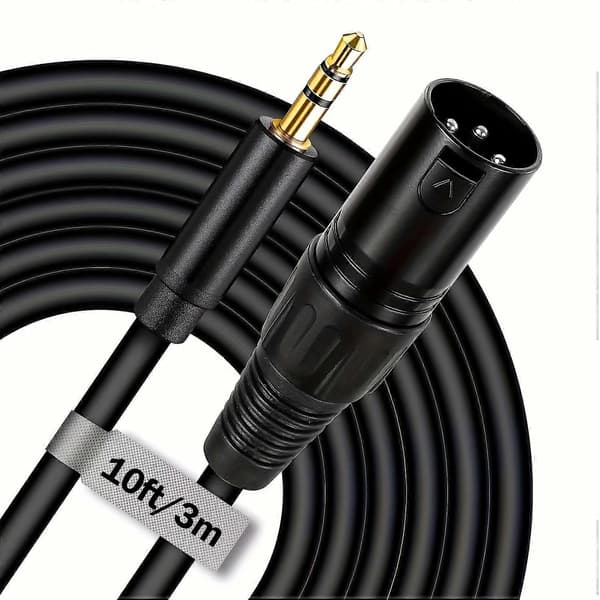 [LCS] Professionel XLR han til 3,5 mm kabel - Mikrofon lydadapter for overlegen lydkvalitet 3M