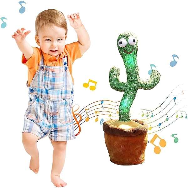 Sjung Härmar Pratar Rolig Dans Elektronisk Shake Cactus Plyschleksak Barnpresent