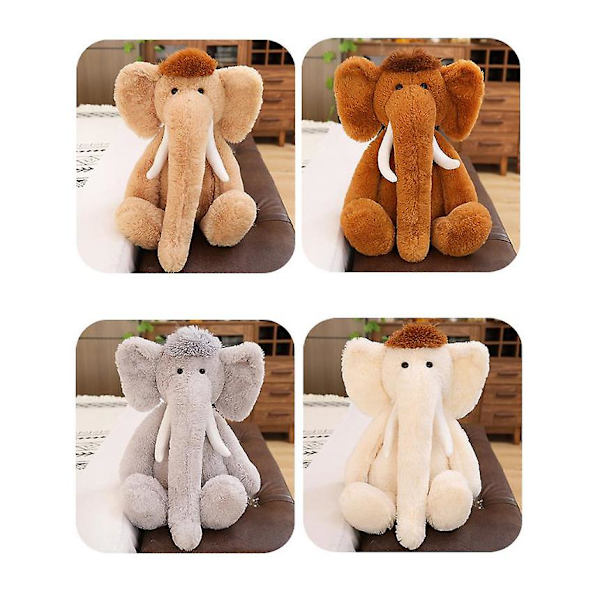 70 cm Plysch Elefant Gosedjur Lång Snabel Mjuk Leksak Barnpresenter White